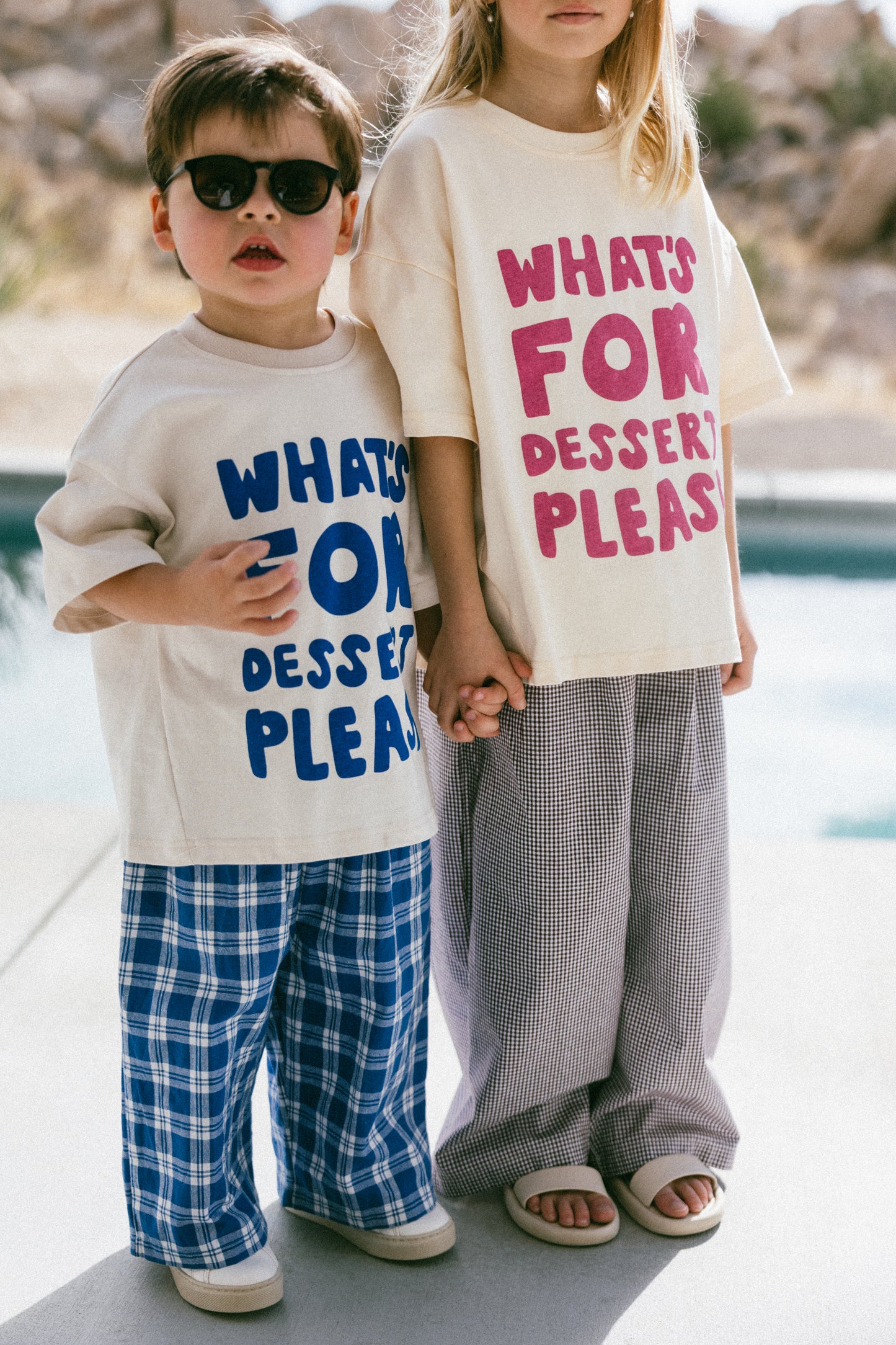 Oversized Graphic Tee- Dessert- Magenta