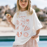 Cotton/Linen Striped Shorts- Red