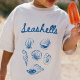 Oversized Graphic Tee- Seashells