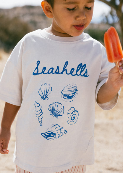 Oversized Graphic Tee- Seashells