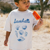 Oversized Graphic Tee- Seashells