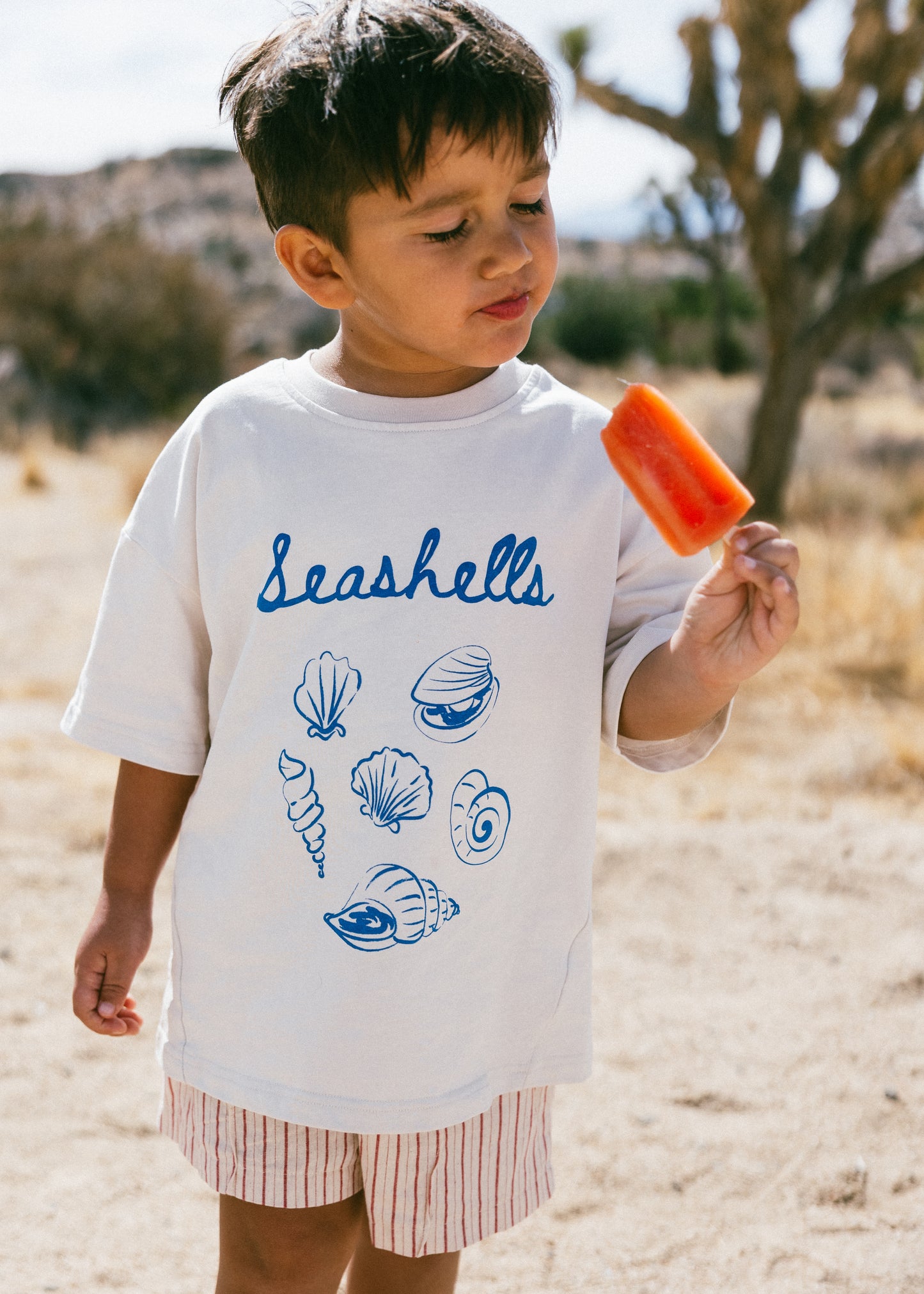 Oversized Graphic Tee- Seashells