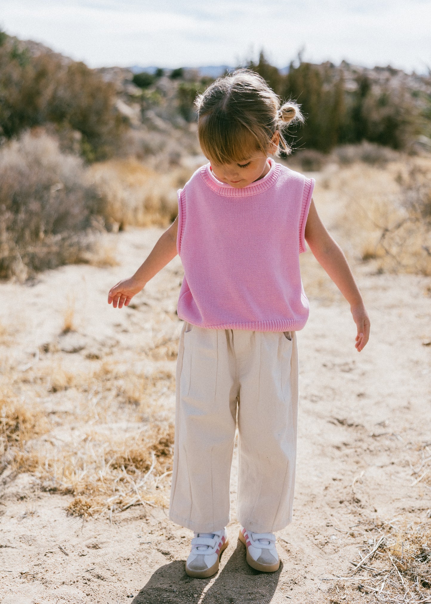 Pleated Twill Pant- Ivory