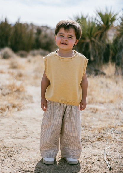 Sweater Vest- Muted Yellow