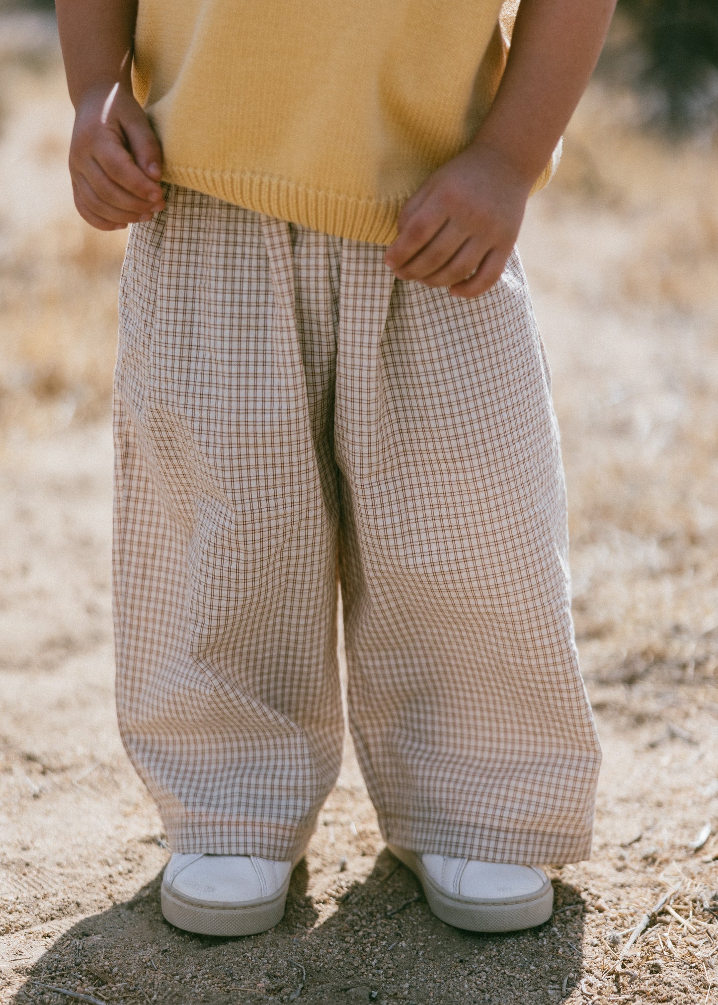 Textured Grid Pant