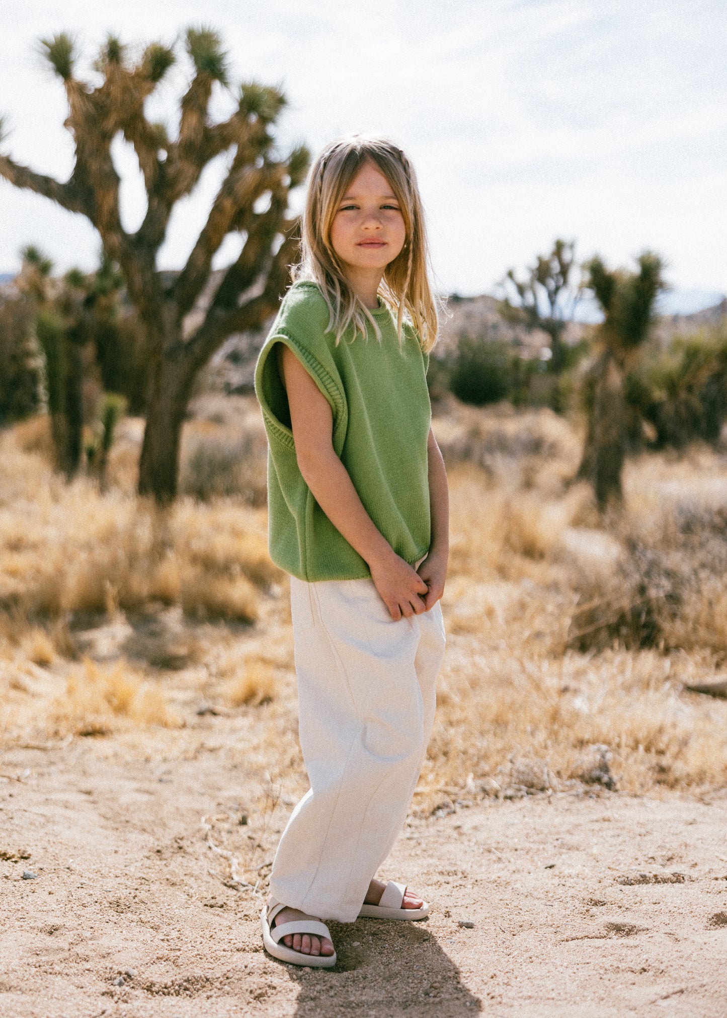 Pleated Twill Pant- Ivory