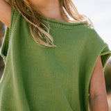 Sweater Vest- Pea Green