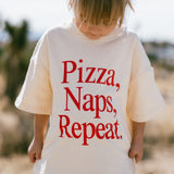 Oversized Graphic Tee- Pizza