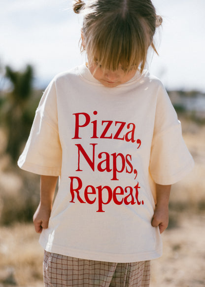 Oversized Graphic Tee- Pizza