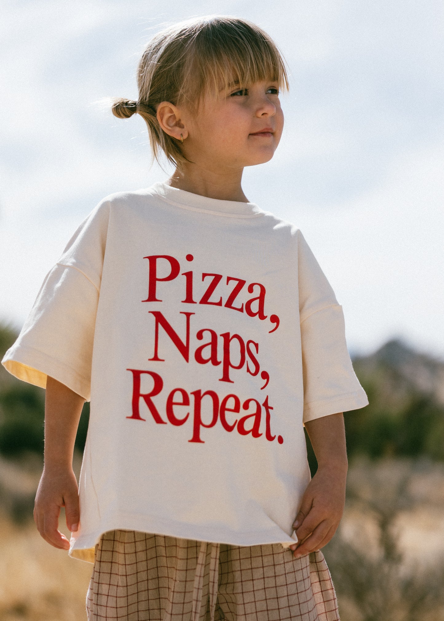 Oversized Graphic Tee- Pizza