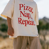 Oversized Graphic Tee- Pizza