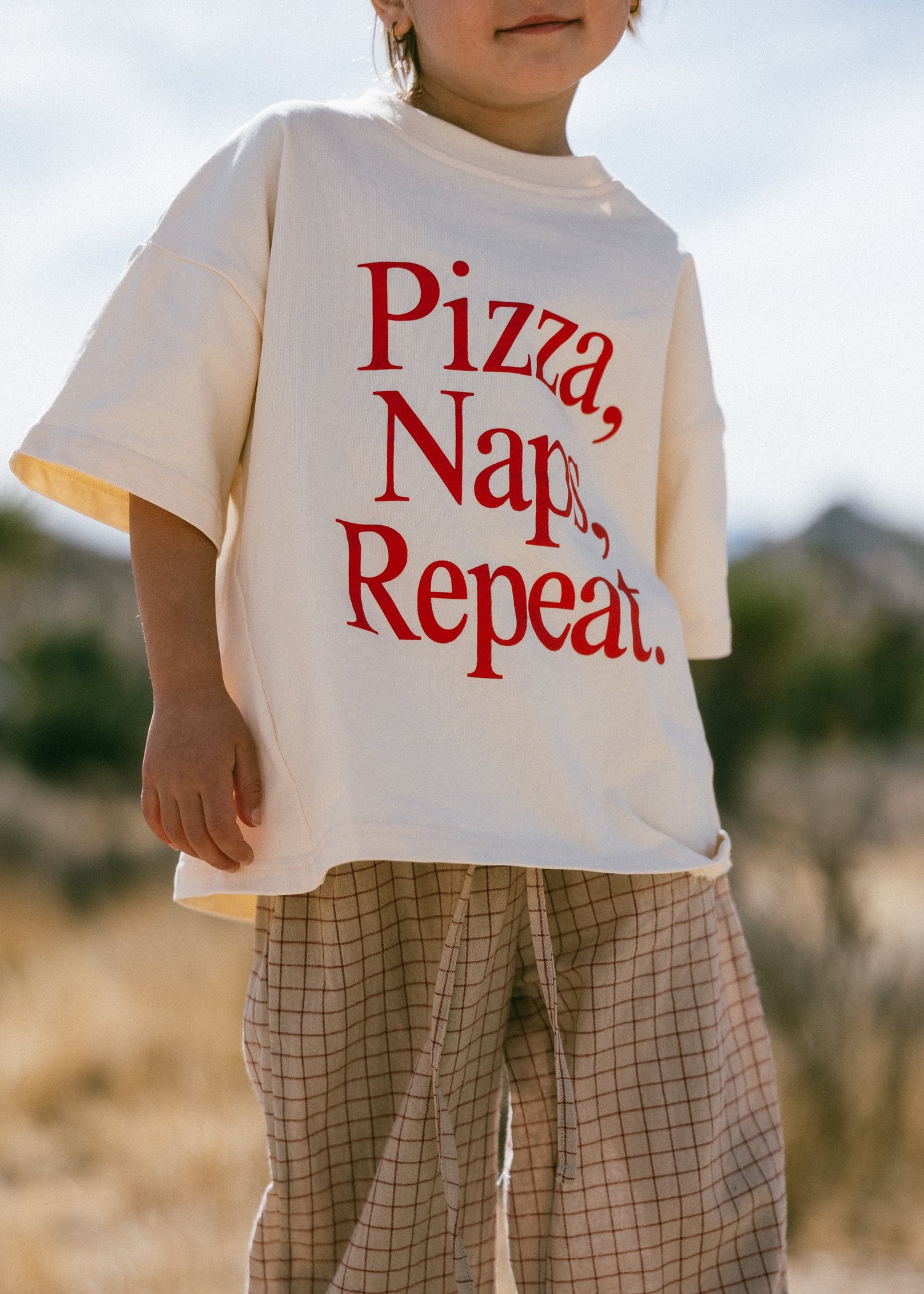 Oversized Graphic Tee- Pizza