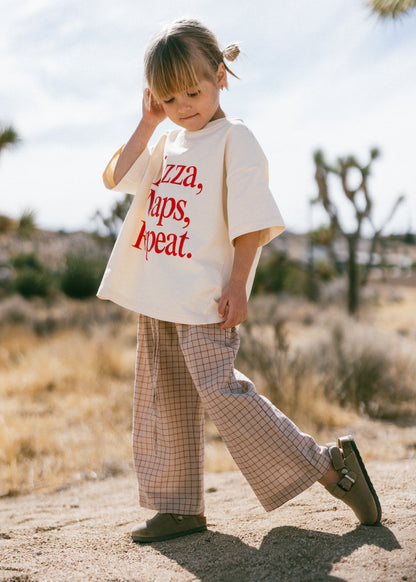 Grid Pant- Red