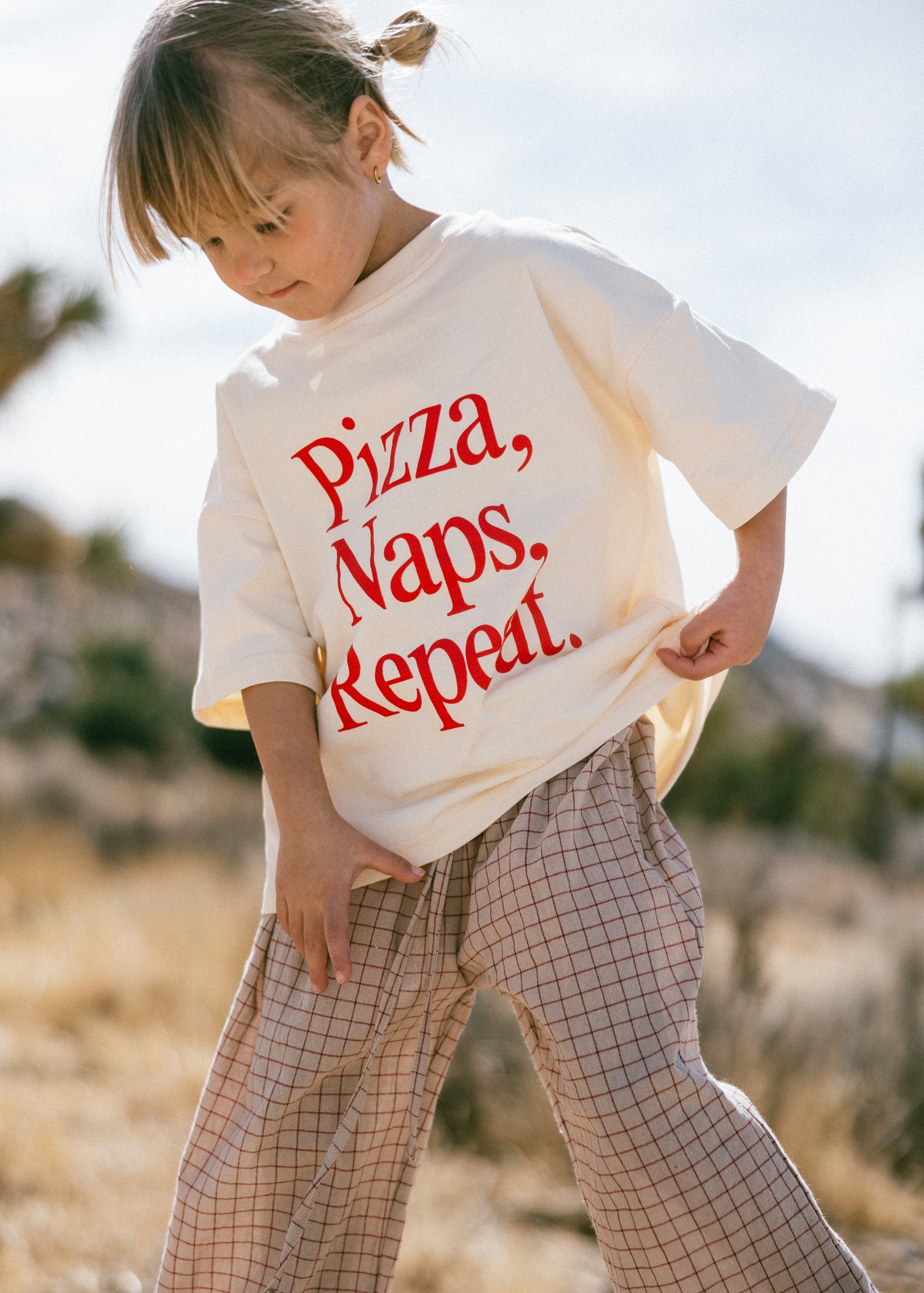 Oversized Graphic Tee- Pizza