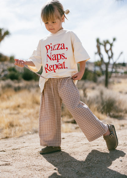 Grid Pant- Red