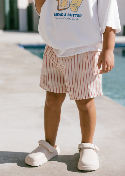 Striped Shorts- Red