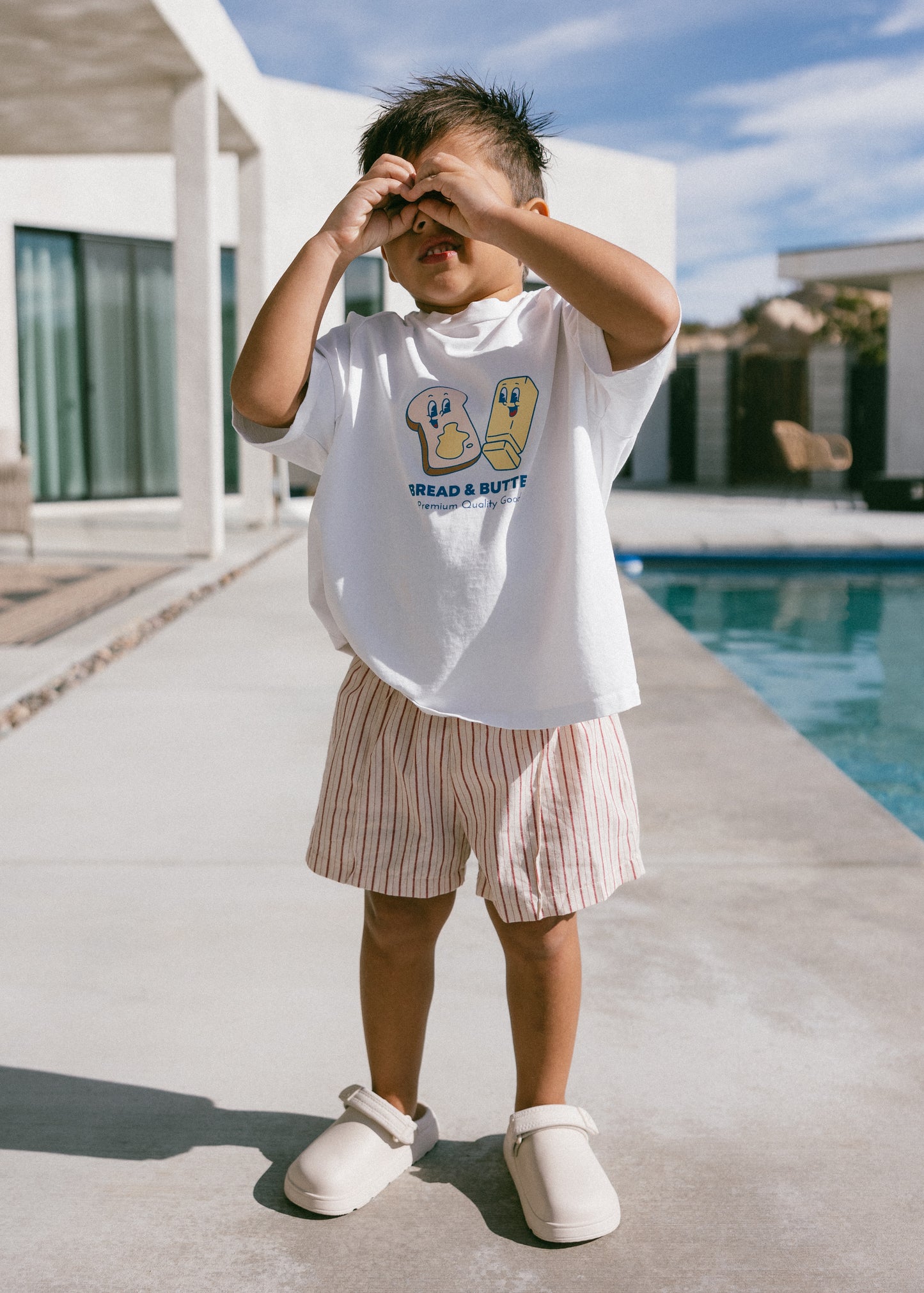 Striped Shorts- Red