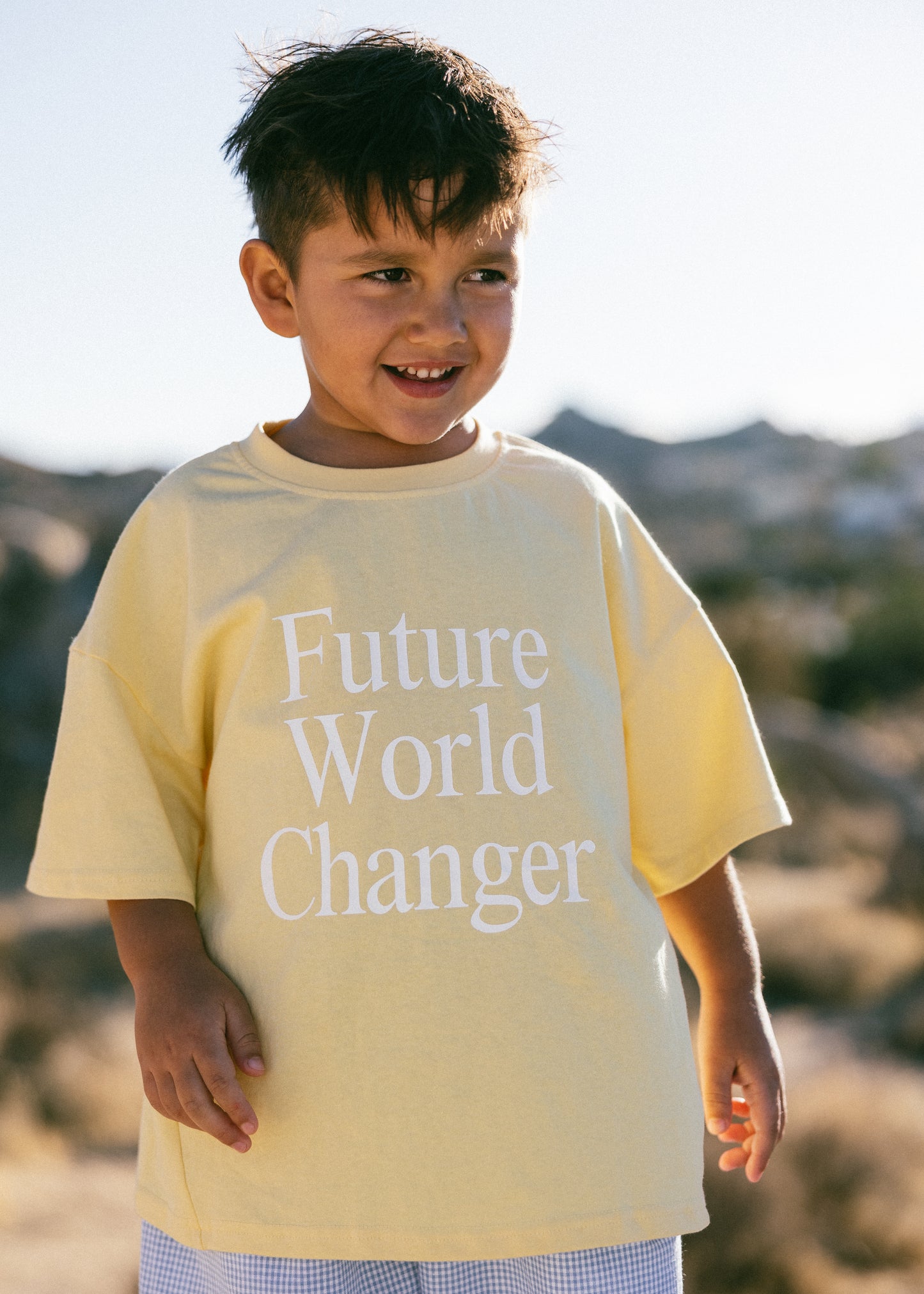 Oversized Graphic Tee- Future World Changer