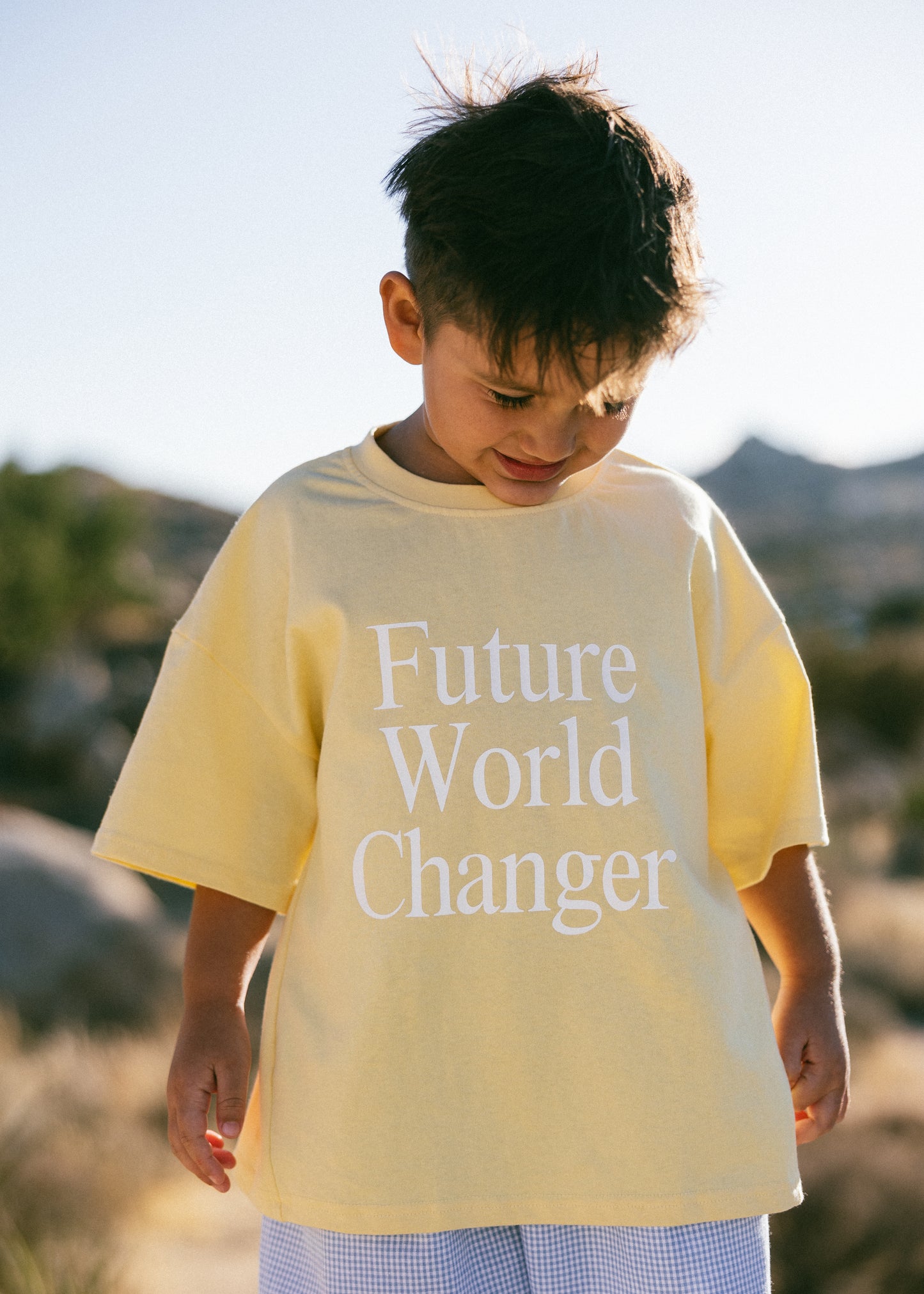 Oversized Graphic Tee- Future World Changer