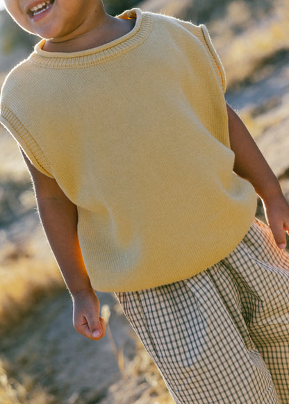 Sweater Vest- Muted Yellow