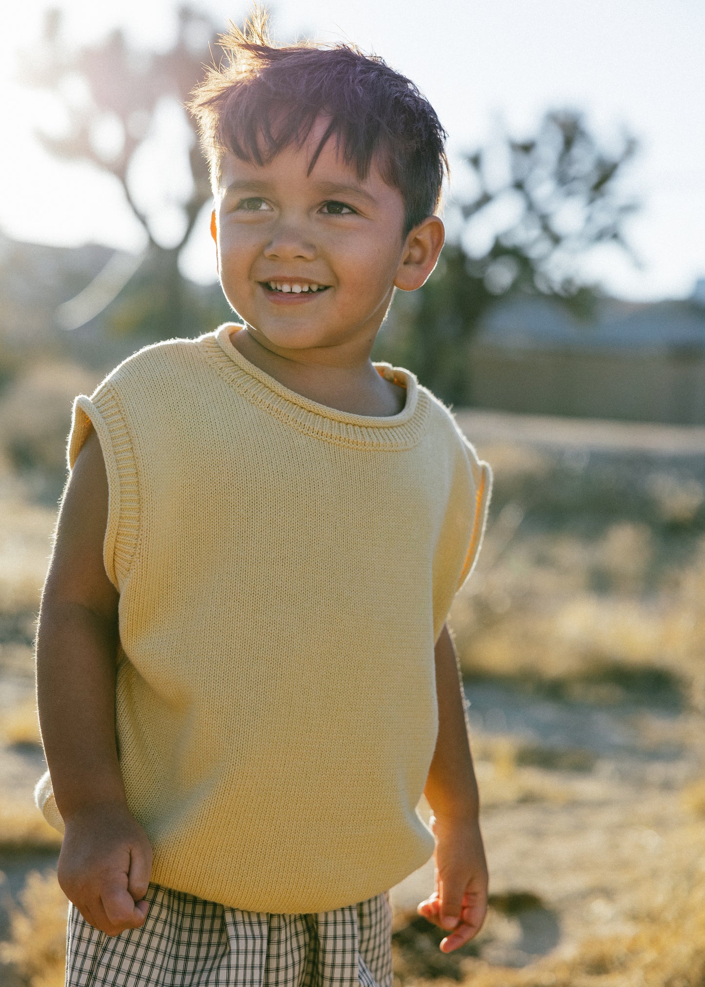 Sweater Vest- Muted Yellow