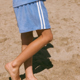 Racer Terry Shorts- Blue Poppy