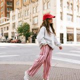 Retro Twill Pants- Raspberry Jam
