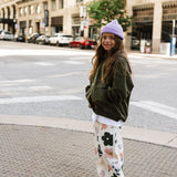 Retro Twill Pants- Flower Patch