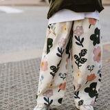 Retro Twill Pants- Flower Patch