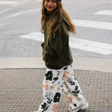 Retro Twill Pants- Flower Patch