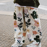 Retro Twill Pants- Flower Patch