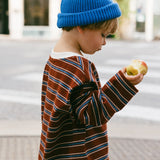 Heavyweight Striped Long Sleeve- Cinnamon