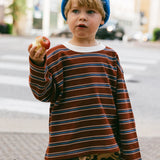 Heavyweight Striped Long Sleeve- Cinnamon
