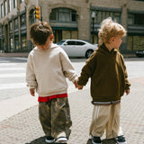 Poplin Racer Pants- Oat Milk