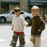Poplin Racer Pants- Oat Milk