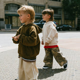 Poplin Racer Pants- Oat Milk
