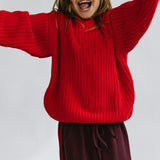 Chunky Knit- Red