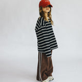 Heavyweight Striped Long Sleeve- Black