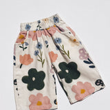 Retro Twill Pants- Flower Patch