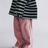 Poplin Racer Pants- Strawberry Milk
