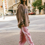 Poplin Racer Pants- Strawberry Milk