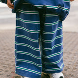 Lightweight Striped Pants - Blue