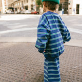 Lightweight Striped Pants - Blue