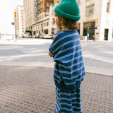 Lightweight Striped Pants - Blue