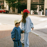 Lightweight Striped Pants - Blue
