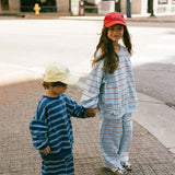 Lightweight Striped Pants - Blue