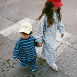 Lightweight Striped Pants - Blue