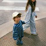 Lightweight Striped Pants - Light Blue