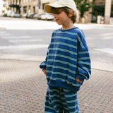 Lightweight Striped Pants - Blue