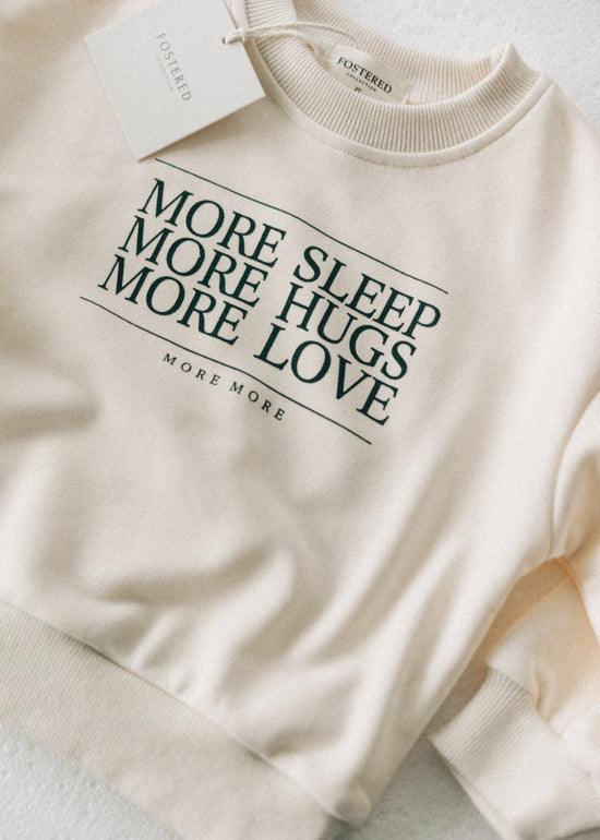 More More Crewneck- Cream – Fostered Collection